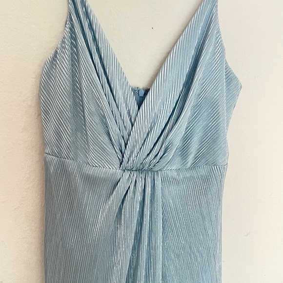 Aidan by Aidan Mattox Pleated Gown, - Picture 7 of 9